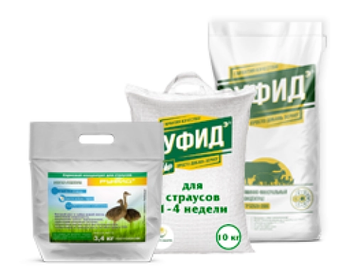 Для страусов возрастом 1-4 недели